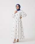 Blue Floral Embroidered Maxi