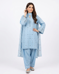 Sky Blue Embellished 3-Piece Set