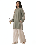 Sage Fringe Kurta Set